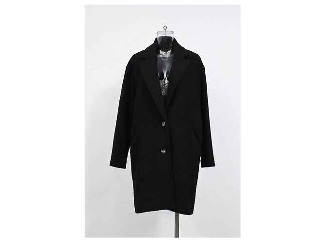 Manteau Dante Chester en Laine Noire Isabel Marant Étoile - vue 6