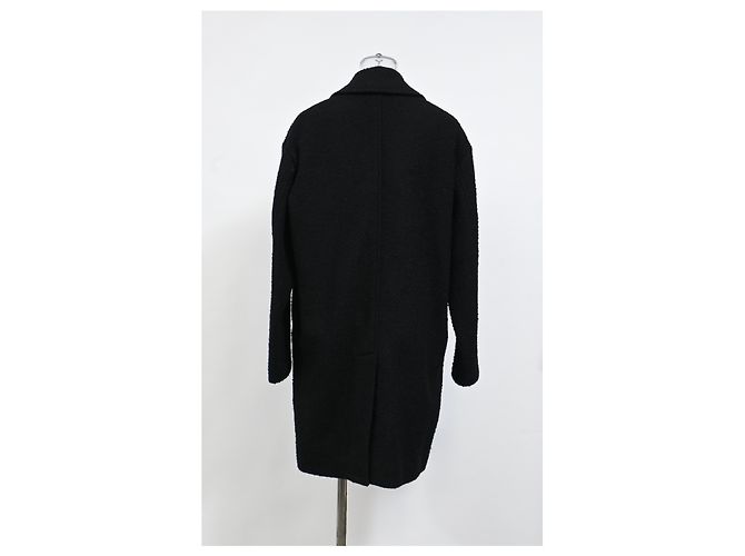 Manteau Dante Chester en Laine Noire Isabel Marant Étoile - vue 8