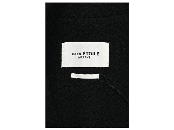 Manteau Dante Chester en Laine Noire Isabel Marant Étoile - vue 9