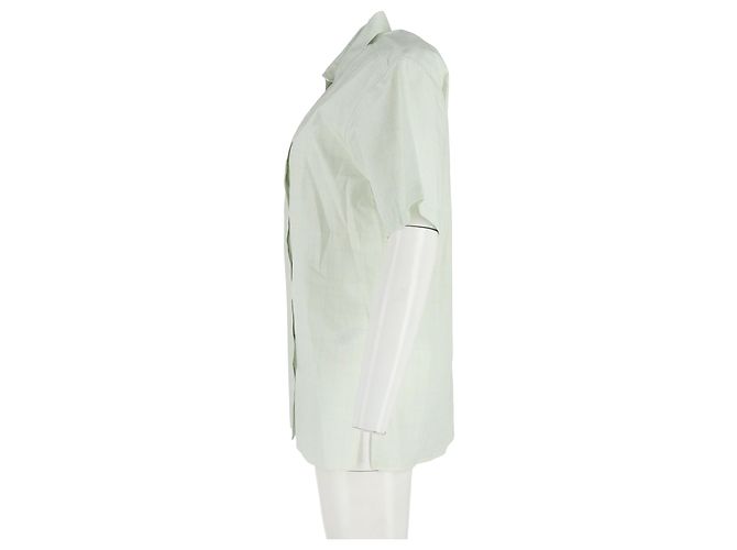 Camisa de cuadros Victoria Beckham en algodón verde - vista 5