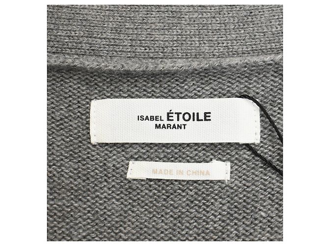 Isabel Marant Etoile Cardigã abotoado Isabel Marant Étoile em lã cinza - vista 4