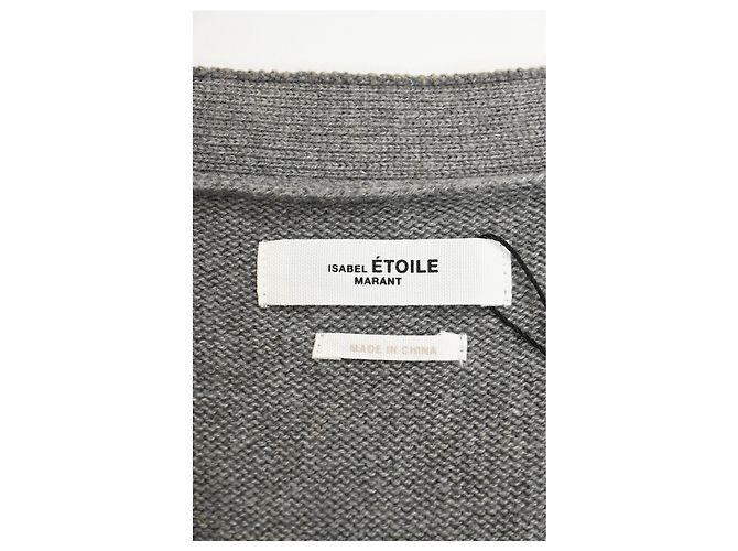 Isabel Marant Etoile Cardigã abotoado Isabel Marant Étoile em lã cinza - vista 9