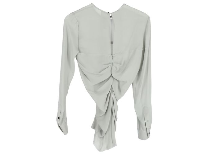 Raffiniertes Blusenshirt von Isabel Marant aus hellgrünem Triacetat - Ansicht 2