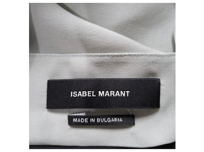Raffiniertes Blusenshirt von Isabel Marant aus hellgrünem Triacetat - Ansicht 3