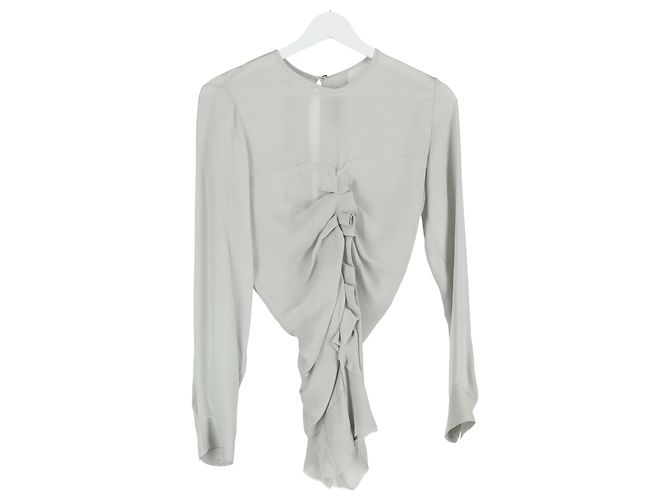 Raffiniertes Blusenshirt von Isabel Marant aus hellgrünem Triacetat - Ansicht 4