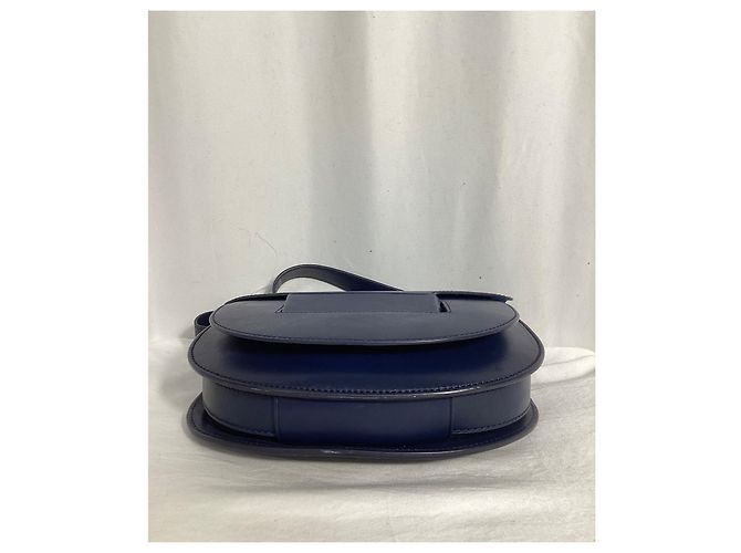 Borsa a spalla con patta Tory Burch in pelle blu navy - vista 13