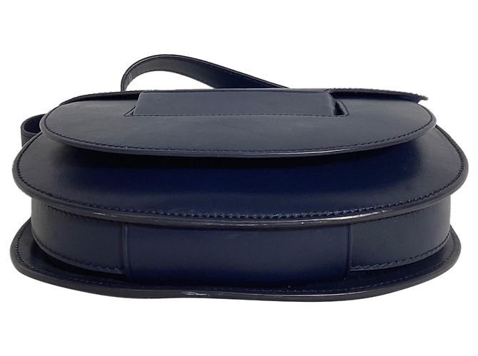 Borsa a spalla con patta Tory Burch in pelle blu navy - vista 4
