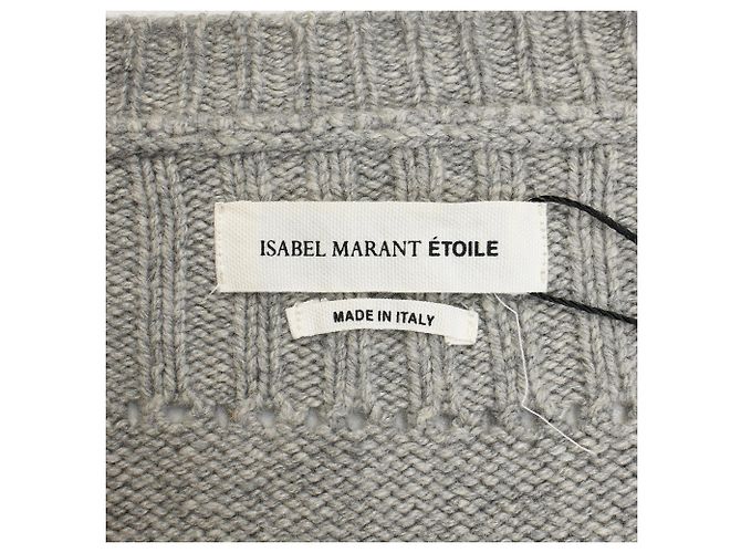 Isabel Marant Etoile V-Ausschnitt Pullover aus grauer Wolle - Ansicht 4