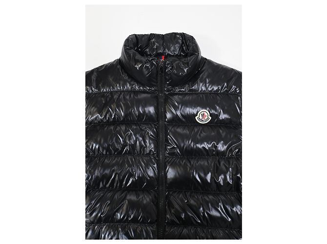 Moncler Ghany gesteppte glänzende Shell-Daunenweste aus schwarner Polyamid Schwarz - Ansicht 10