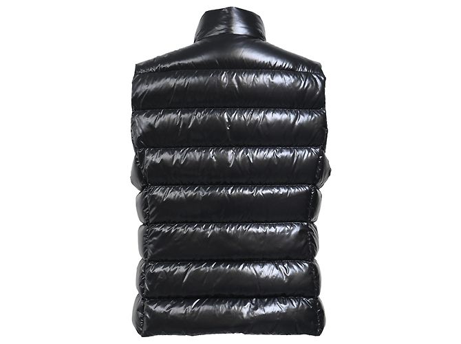 Moncler Ghany gesteppte glänzende Shell-Daunenweste aus schwarner Polyamid Schwarz - Ansicht 3