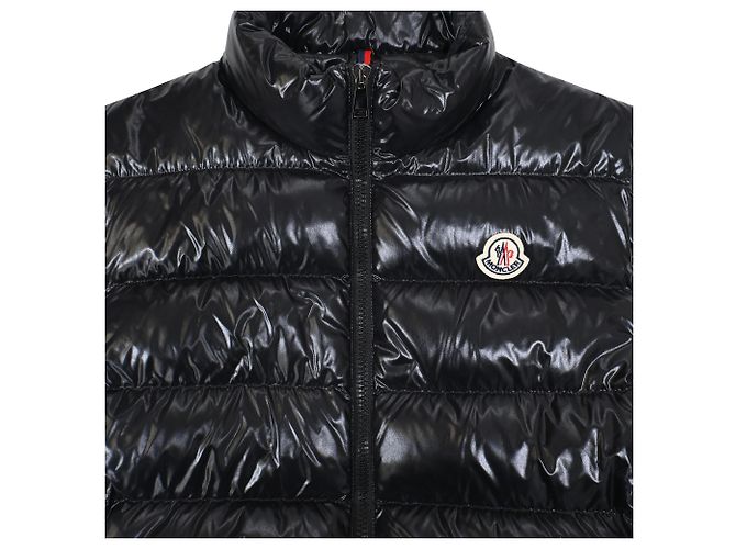 Moncler Ghany gesteppte glänzende Shell-Daunenweste aus schwarner Polyamid Schwarz - Ansicht 5