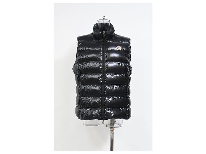 Moncler Ghany gesteppte glänzende Shell-Daunenweste aus schwarner Polyamid Schwarz - Ansicht 6