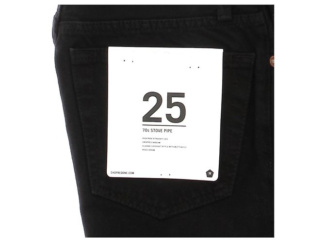 RE/DONE Jeans T.US 25 Cotone Nero - vista 5