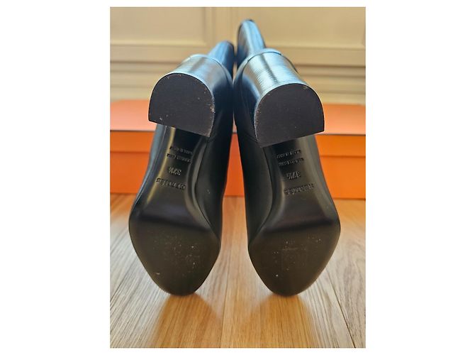 Botas Hermès Story de cuero negro - vista 3