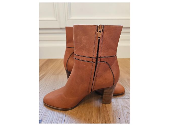 Botas ankle camel Céline Camelo - vista 6