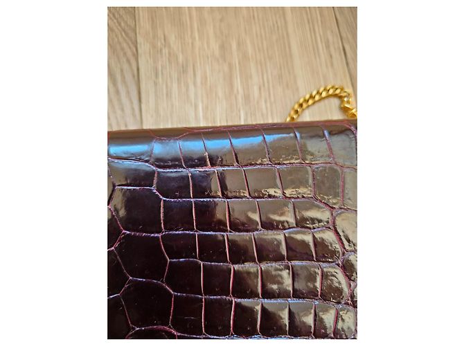 Pochette Dior in Coccodrillo Rosso Bordeaux Bordò - vista 7