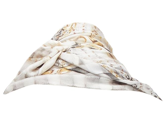 Bufanda Balmain de modal y cachemira con estampado trompe l'oeil de cadena. - vista 5