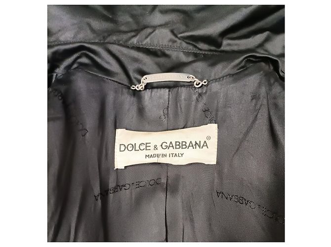 Gabardina de satén negra Dolce & Gabbana Negro - vista 4