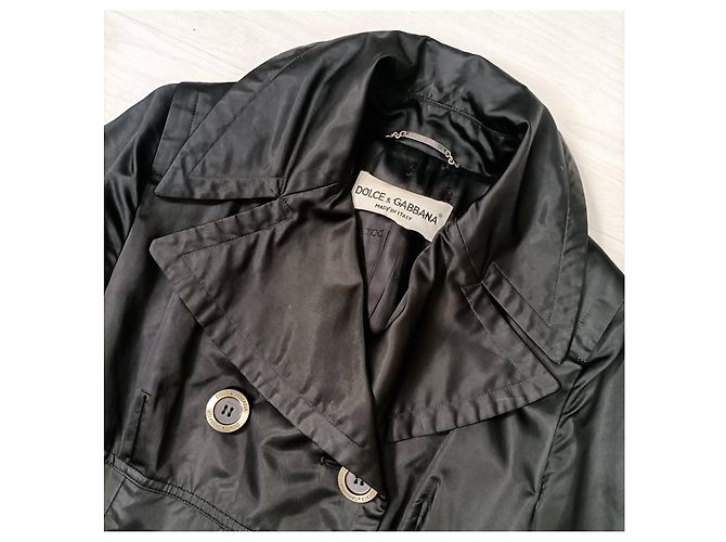 Gabardina de satén negra Dolce & Gabbana Negro - vista 5