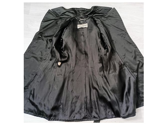 Gabardina de satén negra Dolce & Gabbana Negro - vista 6