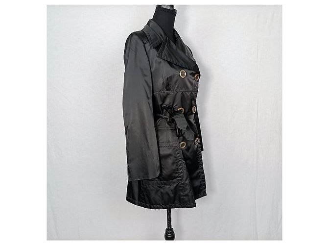 Gabardina de satén negra Dolce & Gabbana Negro - vista 7