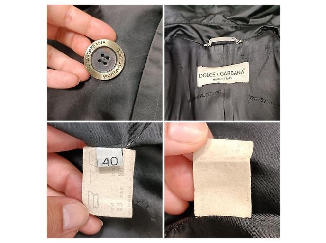 Gabardina de satén negra Dolce & Gabbana Negro - vista 9