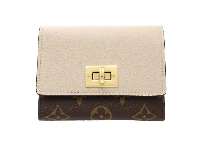 Billetera plegable Monogram Louis Vuitton Castaño Gris Monograma - vista 8