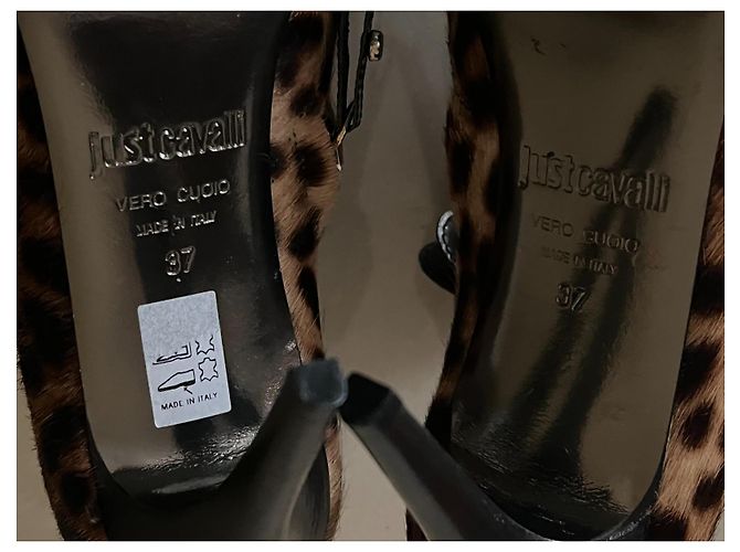 Botines Just Cavalli de piel marrón Castaño - vista 14