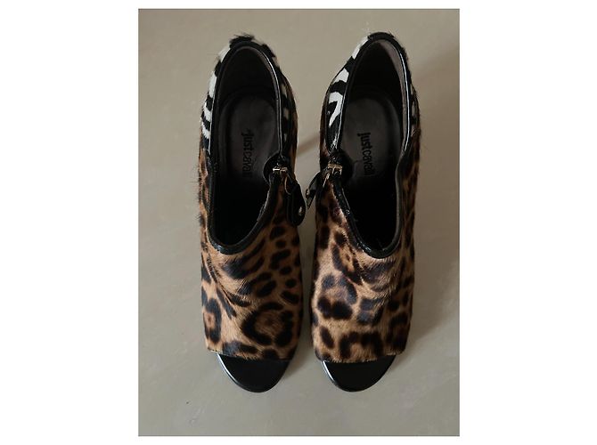 Botines Just Cavalli de piel marrón Castaño - vista 6