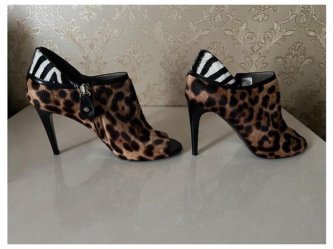 Botines Just Cavalli de piel marrón Castaño - vista 9