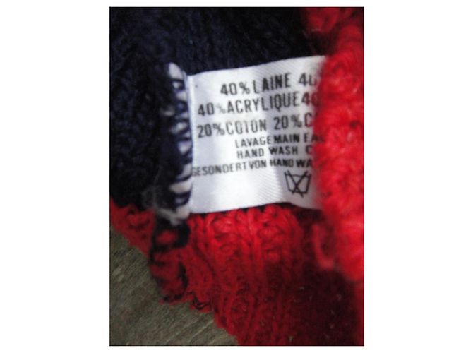 Autre Marque Weste aus Wolle rot und marineblau - Ansicht 4