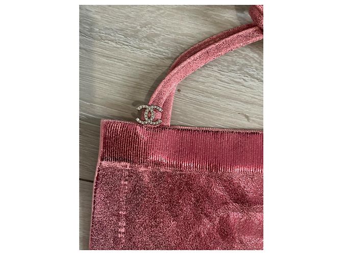 Sutiã Chanel Rosa de Elastano com Detalhes Cc e Strass - vista 3