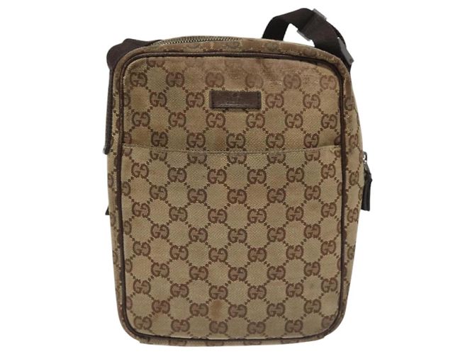 Borsa a Spalla in Tela GG Gucci Beige 122759 Auth ti2694 - vista 2