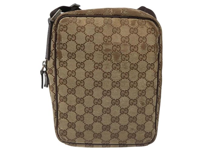 Borsa a Spalla in Tela GG Gucci Beige 122759 Auth ti2694 - vista 3