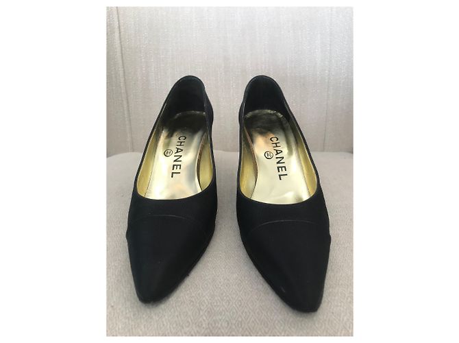 Tacchi CHANEL T.EU 36 Tessuto Nero - vista 2