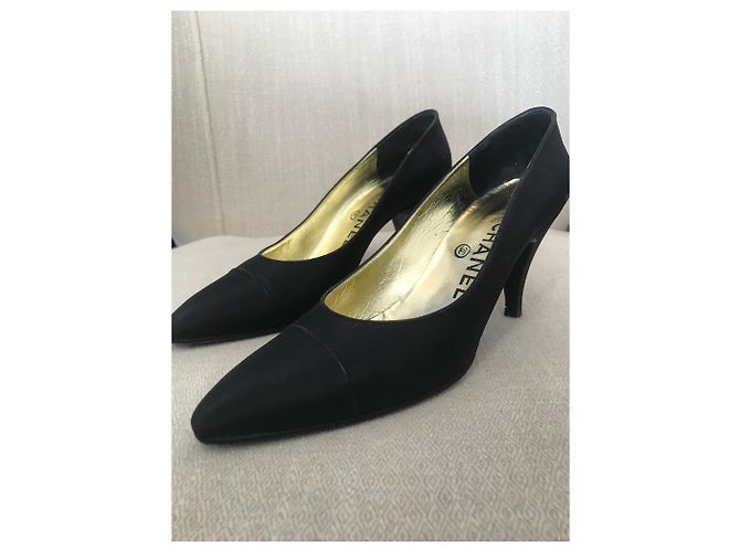 Tacchi CHANEL T.EU 36 Tessuto Nero - vista 3