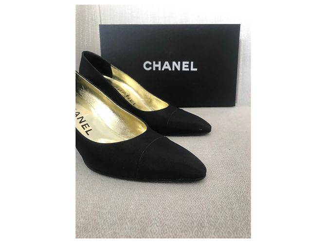 Tacchi CHANEL T.EU 36 Tessuto Nero - vista 8