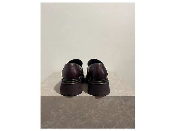 CHANEL Mules e zoccoli T.EU 37 Pelle Bordò - vista 5