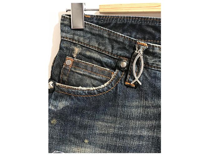 Jeans DSQUARED2 T.FR 40 Cotone Blu - vista 3