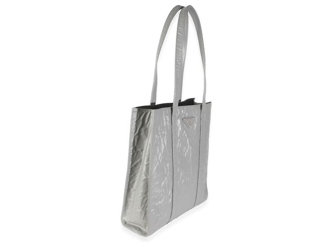 Prada Kleine Antike Tote aus Grauem Nappa Braun - Ansicht 2