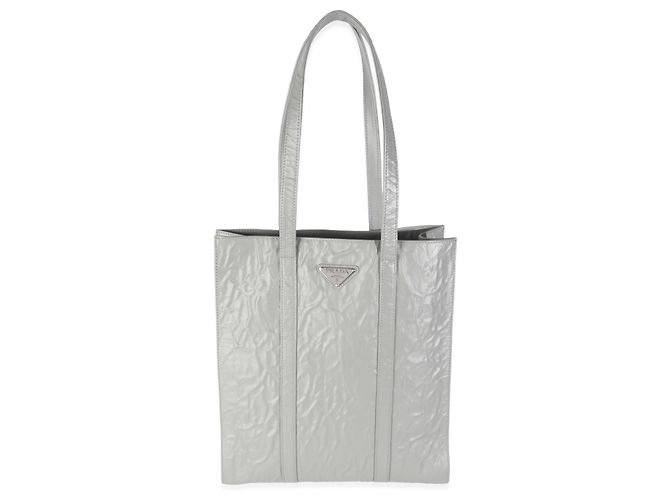 Prada Kleine Antike Tote aus Grauem Nappa Braun - Ansicht 7