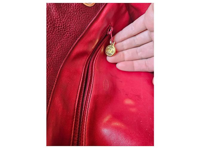 Mochila Chanel de piel burdeos - vista 12