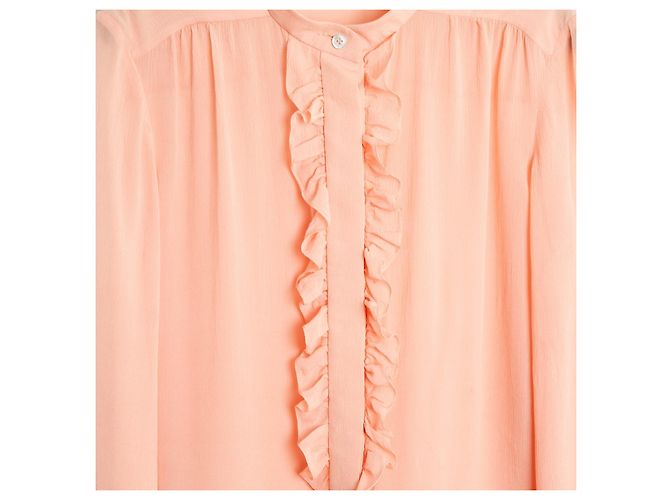 Louis Vuitton Top Rose FR38 Marc Jacobs Pfirsich Rosa Seidencrepe Bluse UK10 US8 - Ansicht 2