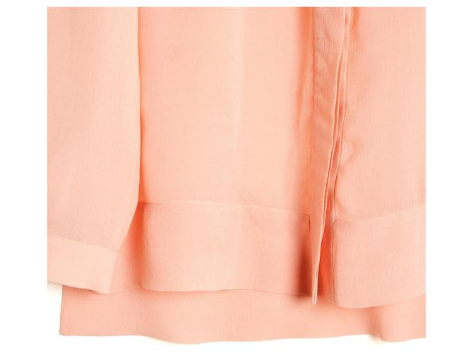 Louis Vuitton Top Rose FR38 Marc Jacobs Pfirsich Rosa Seidencrepe Bluse UK10 US8 - Ansicht 3