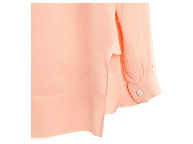 Louis Vuitton Top Rose FR38 Marc Jacobs Pfirsich Rosa Seidencrepe Bluse UK10 US8 - Ansicht 6