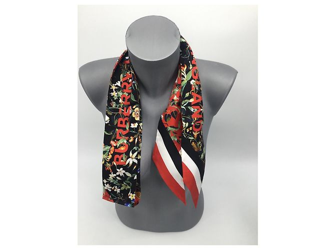 Sciarpa Twilly in seta Burberry motivo floreale Multicolore - vista 8