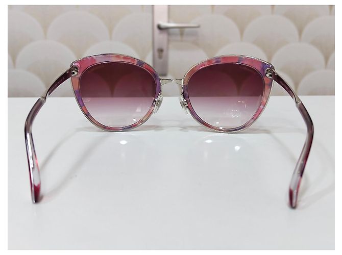 Occhiali da sole Chanel Butterfly gradiente rosa e viola - vista 5