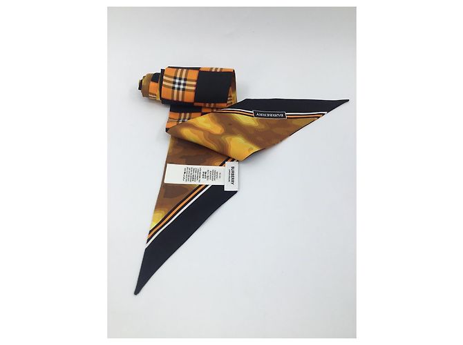 Sciarpa Burberry in seta monogramma Multicolore - vista 3