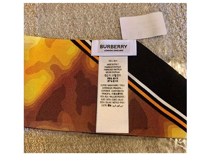 Sciarpa Burberry in seta monogramma Multicolore - vista 4