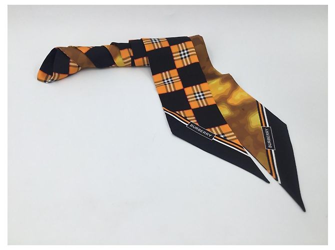 Sciarpa Burberry in seta monogramma Multicolore - vista 5